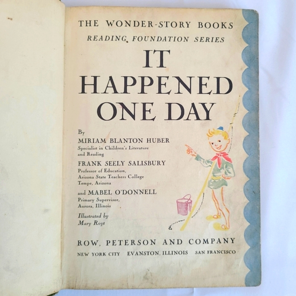 Vintage 1938 It Happened One Day The Wonder-Story Books Hardcover Collectible - Picture 4 of 9